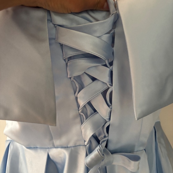 June Bridals pale blue tea length gown NWT - Picture 9 of 16